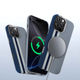 Puzdro pre iPhone 14 Pro, Carbon Fiber MagSafe, modré