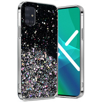 Obal na mobil pre Samsung Galaxy A51 5G, Glittery, čierne