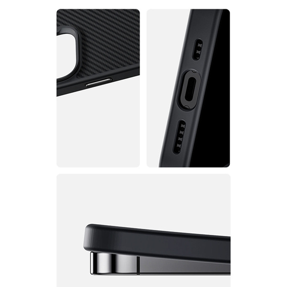 BENKS Kevlar Armor PRO Carbon Fiber 600D D065 puzdro MagSafe pre iPhone 16 Pro