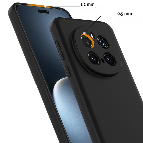 Obal na mobil pre Honor Magic7 Pro 5G, Silicone MagSafe, čierne