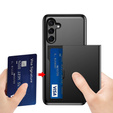 Obal na mobil pre Samsung Galaxy A36 5G, Sliding Card Holder, čierne
