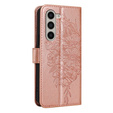 Klapkové puzdro pre Samsung Galaxy Z Fold6 5G, Butterfly, ružové rose gold
