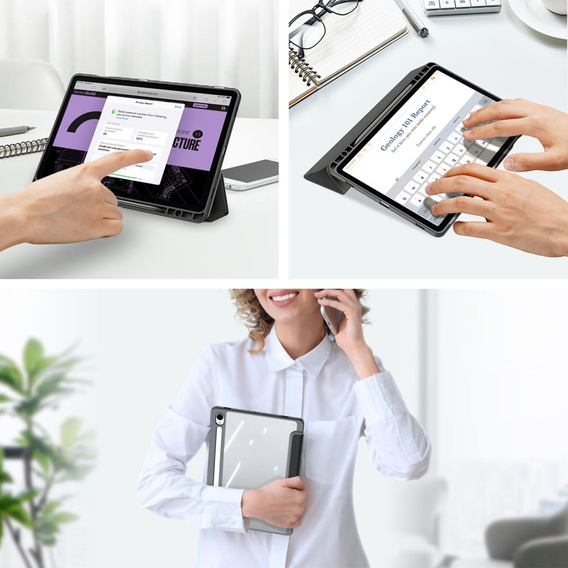 Puzdro pre Samsung Galaxy Tab S10 Lite / S10 FE / S9 FE, Dux Ducis TOBY, čierne