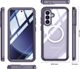 Puzdro pre Samsung Galaxy A36 / Samsung Galaxy A56, Shockproof, so sklom, pre MagSafe, fialové