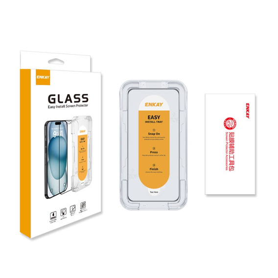ENKAY Tvrdené sklo pre Samsung Galaxy S22 / S23, čierne