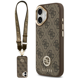 GUESS 4G Strass Logo MagSafe puzdro s remienkom pre iPhone 17