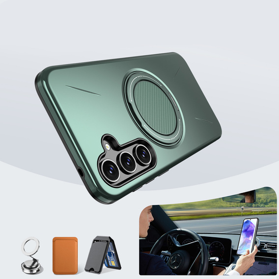 Puzdro MagSafe s podstavcom pre Samsung Galaxy A57 5G, zelené