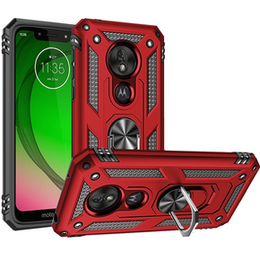 Pancierované obal na mobil pre Motorola Moto G7 Power, Nox Case Ring, červené