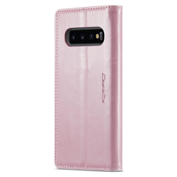 CASEME flipové puzdro pre Samsung Galaxy S10+ Plus, Waxy Textured, ružové