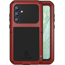 Love Mei Obal na mobil pre Samsung Galaxy S23 FE, armored with glass, červené