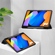 Puzdro pre Lenovo Idea Tab 11" 2025 TB336FU TB336ZU, s priehľadnou zadnou stranou a držiakom na stylus, čierne