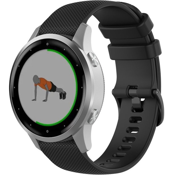 Pasek Silikonowy 18mm do Garmin Vivomove 3S / Vivoactive 4S, Black