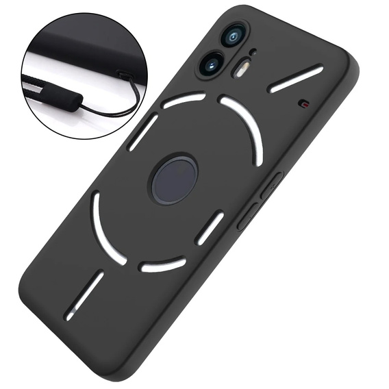 Obal na mobil pre Nothing Phone 2, Silicone Lite, čierne