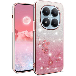 Puzdro Glitter Flower pre Xiaomi Redmi Note 15 Pro 5G