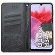Klapkové puzdro pre Samsung Galaxy M34 5G, Butterfly, čierne
