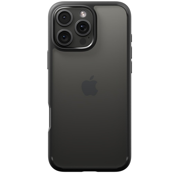 Puzdro Spigen pre iPhone 16 Pro, Ultra Hybrid, čierne + tvrdené sklo 9H