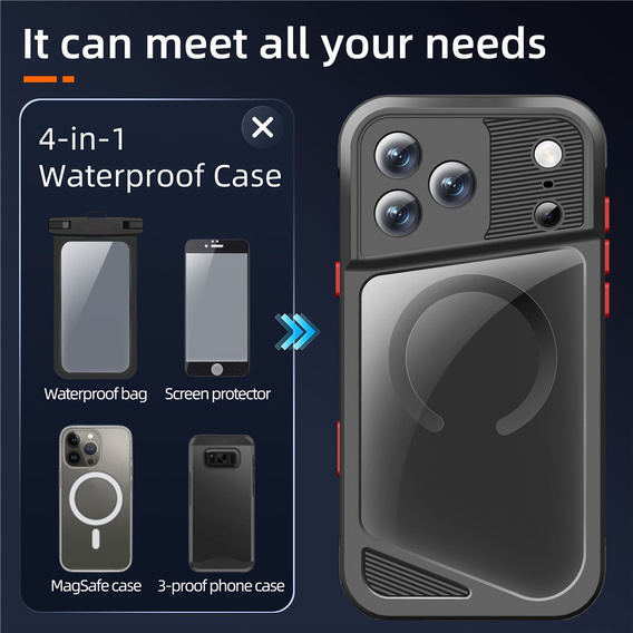 Vodotesné puzdro SHELLBOX GTM IP68 s MagSafe pre iPhone 17 Pro Max