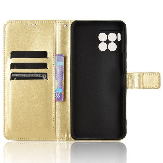 Klapkové puzdro pre T Phone 2 Pro 5G, Crazy Horse Wallet, zlaté
