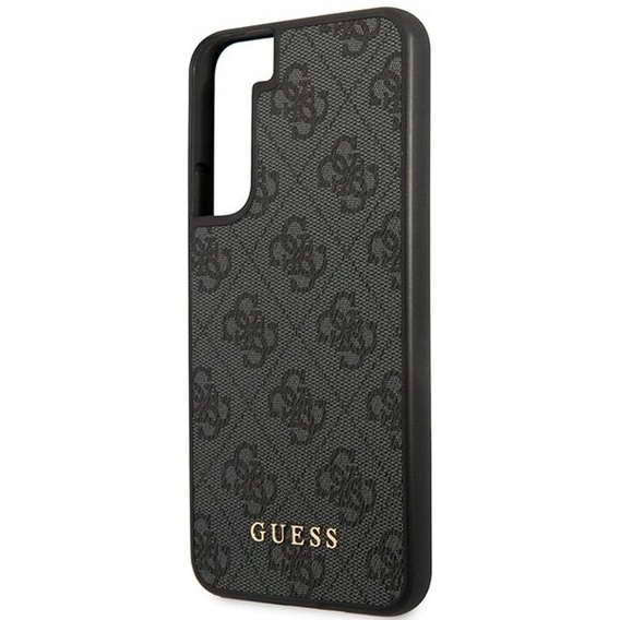 GUESS Obal na mobil pre Samsung Galaxy S23, 4G Metal Gold Logo, sivé