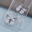 Puzdro pre Xiaomi 13T / 13T Pro / Redmi K60 Ultra, Glitter Butterfly, biele