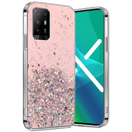 Obal na mobil pre Oppo Reno5 Z / F19 Pro Plus, Glittery, ružové