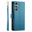 Klapkové puzdro pre Samsung Galaxy A36 5G, Wallet Zipper Pocket, modré