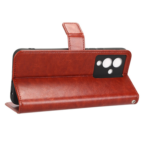 Klapkové puzdro pre Infinix Note 12 5G, Crazy Horse Wallet, hnedé