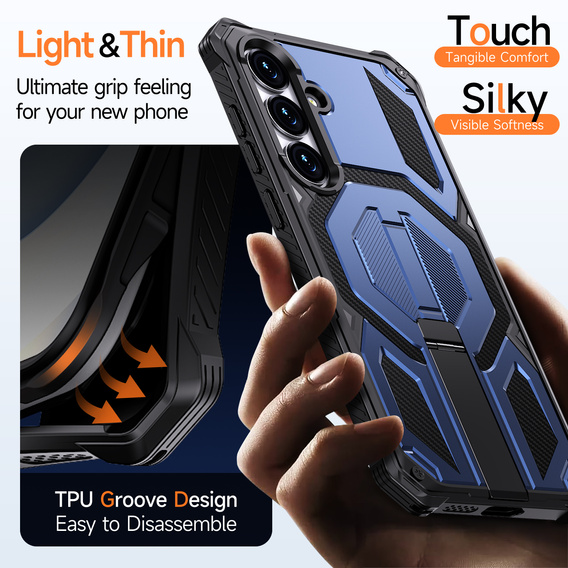 Ochranné puzdro kompatibilné s MagSafe so stojanom pre Samsung Galaxy S25 FE