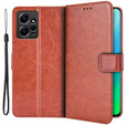 Klapkové puzdro pre Xiaomi Redmi Note 12 4G, Crazy Horse Wallet, hnedé