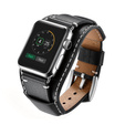 Kožený remienok pre Apple Watch 1/2/3/4/5/6/7/8/SE/Ultra 42/44/45/49 mm, čierny
