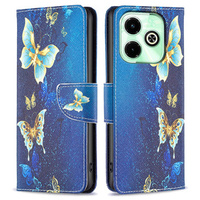 Klapkové puzdro pre Infinix Hot 40i, Wallet, Butterflies modré