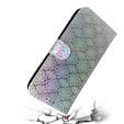Klapkové puzdro pre Oppo A17, Wallet mandala, sivé