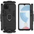Obal na mobil pre Realme C21Y, Kickstand Ring, čierne