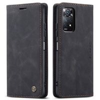 CASEME puzdro pre Xiaomi Redmi Note 11 Pro 4G/5G, Leather Wallet Case, čierne