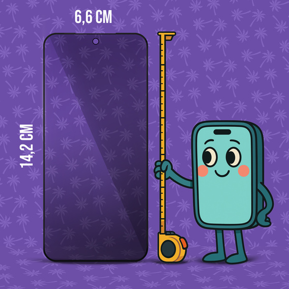 Tmavé sklo na ochranu súkromia Shy Palm pre Samsung Galaxy S23