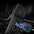 Obrnené puzdro pre Motorola Edge 30 Neo 5G, Camera Slide Card Slot, čierne