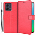 Klapkové puzdro pre Motorola Moto G84 5G, Crazy Horse Wallet, červené