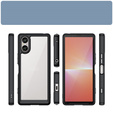 Obal na mobil pre Sony Xperia 5 V, Fusion Hybrid, transparentné / čierne
