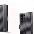 Klapkové puzdro pre Samsung Galaxy S23 Ultra, Carbon LC.IMEEKE, čierne
