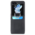 Puzdro pre Samsung Galaxy Z Flip7 FE / Z Flip6, Card Slot Ring Case, čierne