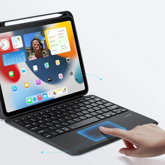 Puzdro + klávesnica iPad Pro 12.9 2021 / 2020, Dux Ducis Magnetic Keyboard, čierne