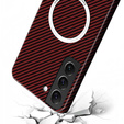 Obal na mobil pre Samsung Galaxy S23, Magsafe Slim Carbon, červené