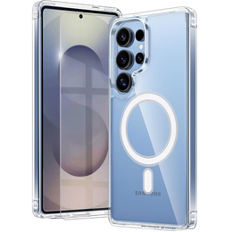 Puzdro pre Samsung Galaxy S25 Ultra, Fusion Hybrid, pre MagSafe, priehľadné + sklo na displej