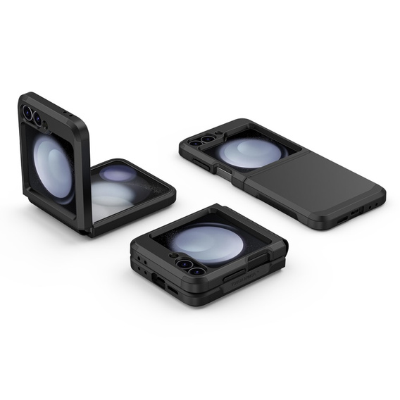 Pancierované puzdro pre Samsung Galaxy Z Flip7 FE / Z Flip6, Armor Shockproof, čierne