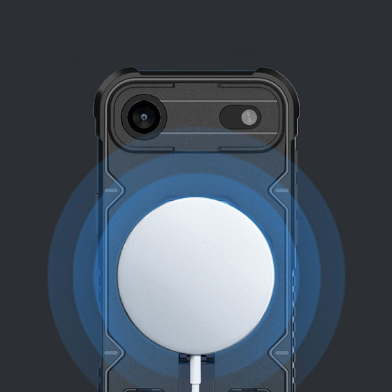 Puzdro pre iPhone Air, pre MagSafe, pancierované so stojanom, čierne