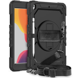 Obrnené puzdro pre iPad 10.2" 2021/2020/2019 (9/8/7 gen.), ochranné 360 so slotom na stylus, čierne