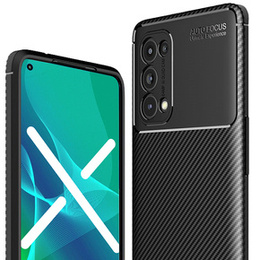 Obal na mobil pre Oppo Reno 5 Pro 5G, Carbon Gel, čierne