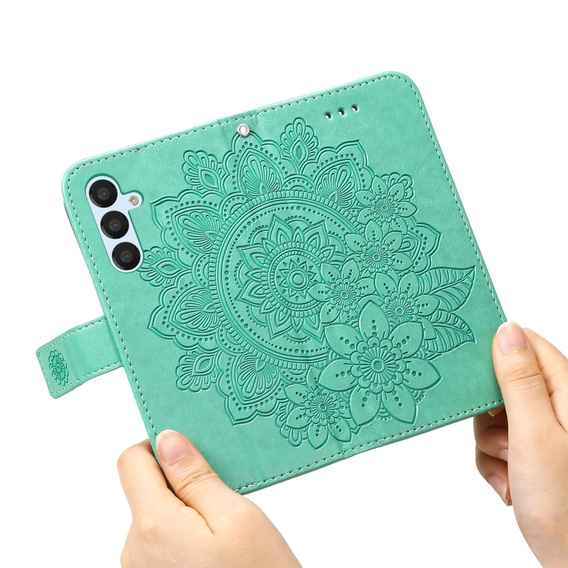 Klapkové puzdro pre Samsung Galaxy A54 5G, Mandala Flower, zelený