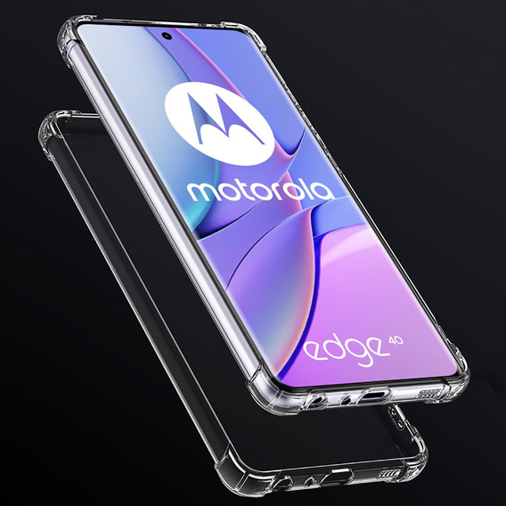Obal na mobil pre Motorola Edge 40, Dropproof, priehľadné