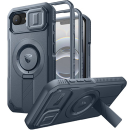 Obrnené puzdro pre iPhone 16e, Dexnor CamProtect MagSafe, modré